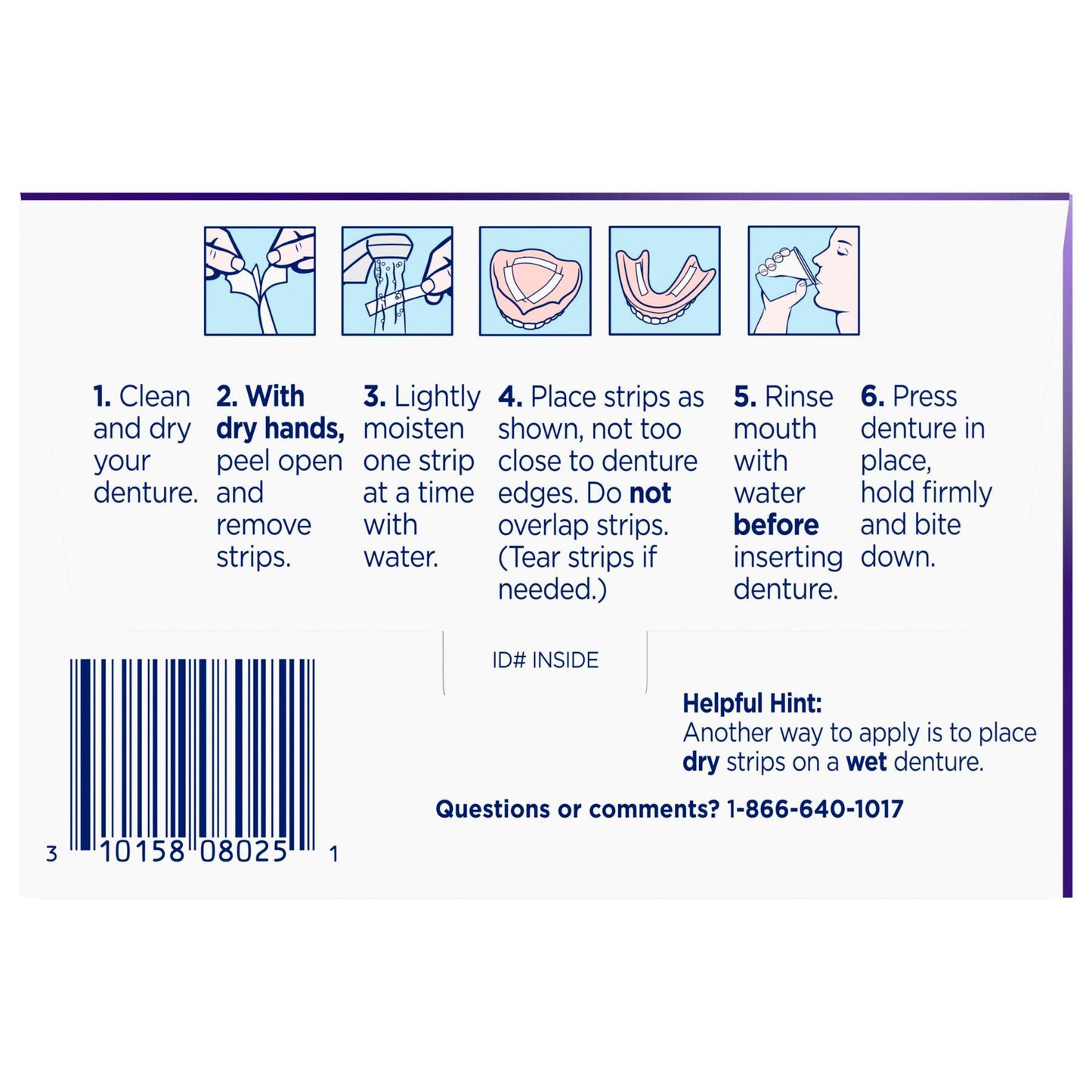Super Poligrip Comfort Seal Denture Adhesive Strips