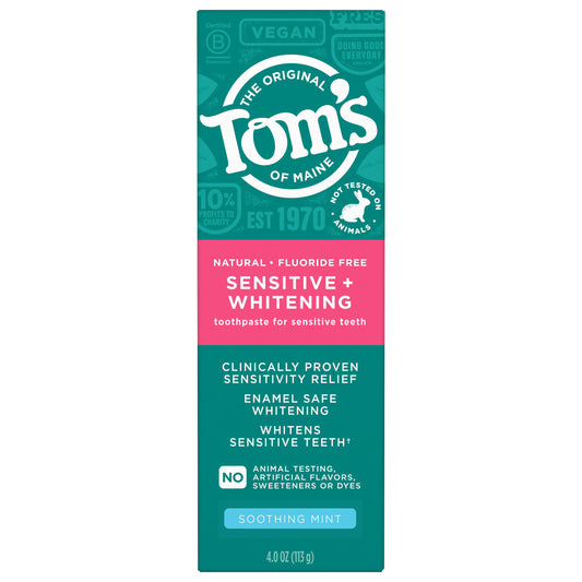 Tom's of Maine Sensitive + Whitening Toothpaste - Soothing Mint