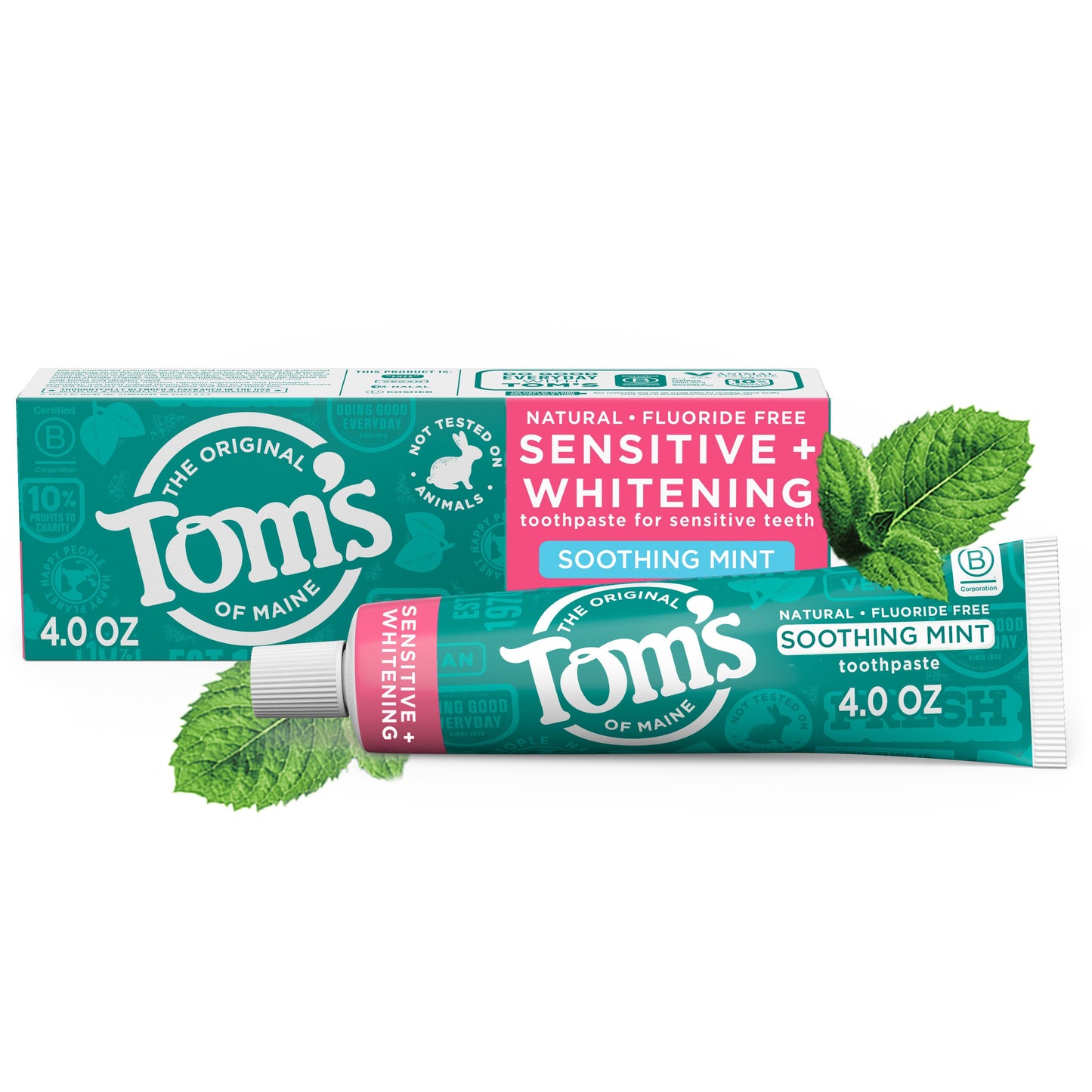Tom's of Maine Sensitive + Whitening Toothpaste - Soothing Mint