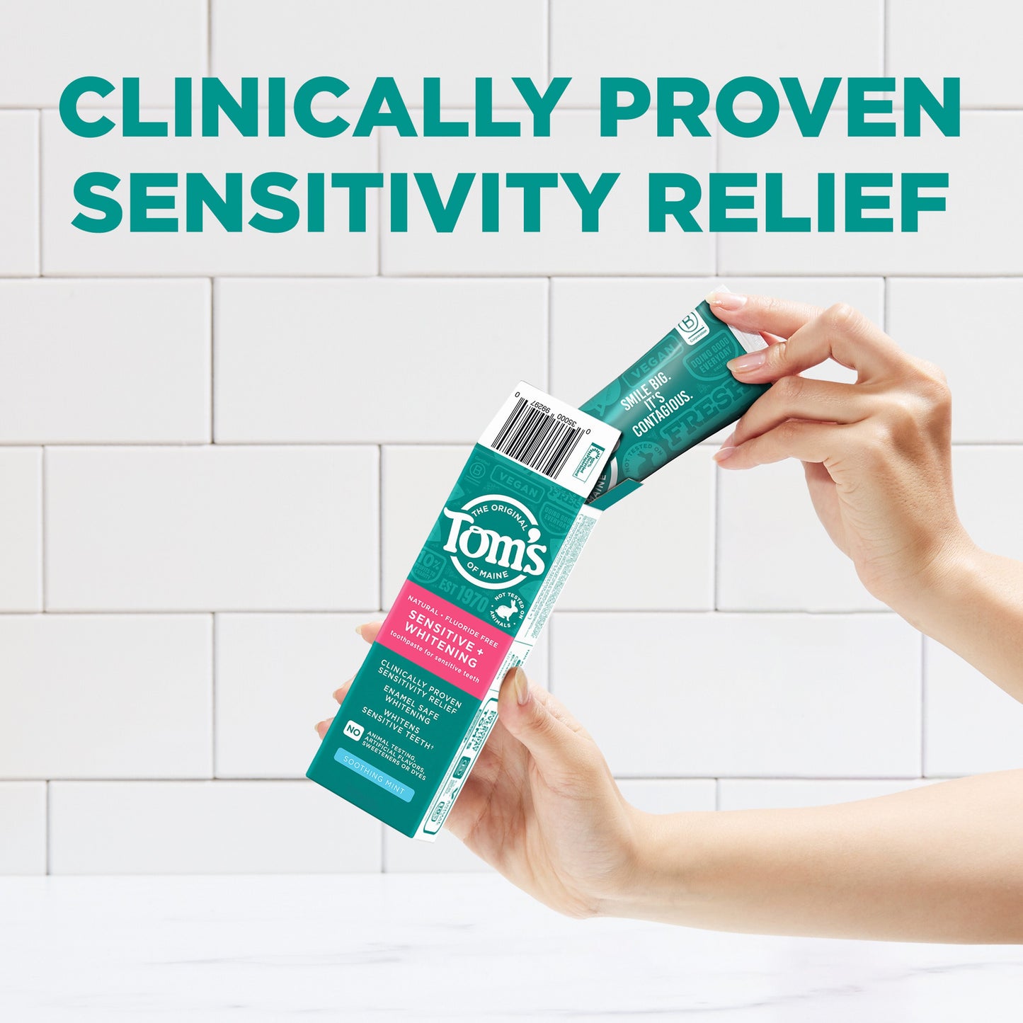 Tom's of Maine Sensitive + Whitening Toothpaste - Soothing Mint