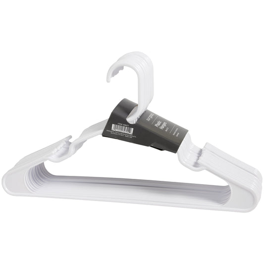 our goods Notched Plastic Hangers - White