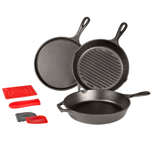 Lodge Essential Seasoned Cast Iron Pan Set