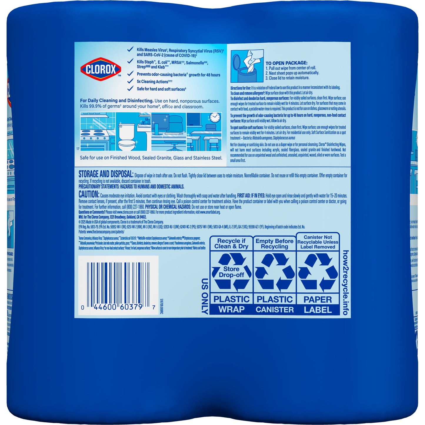 Clorox Disinfecting Bleach Free Cleaning Wipes Value 2 Pack