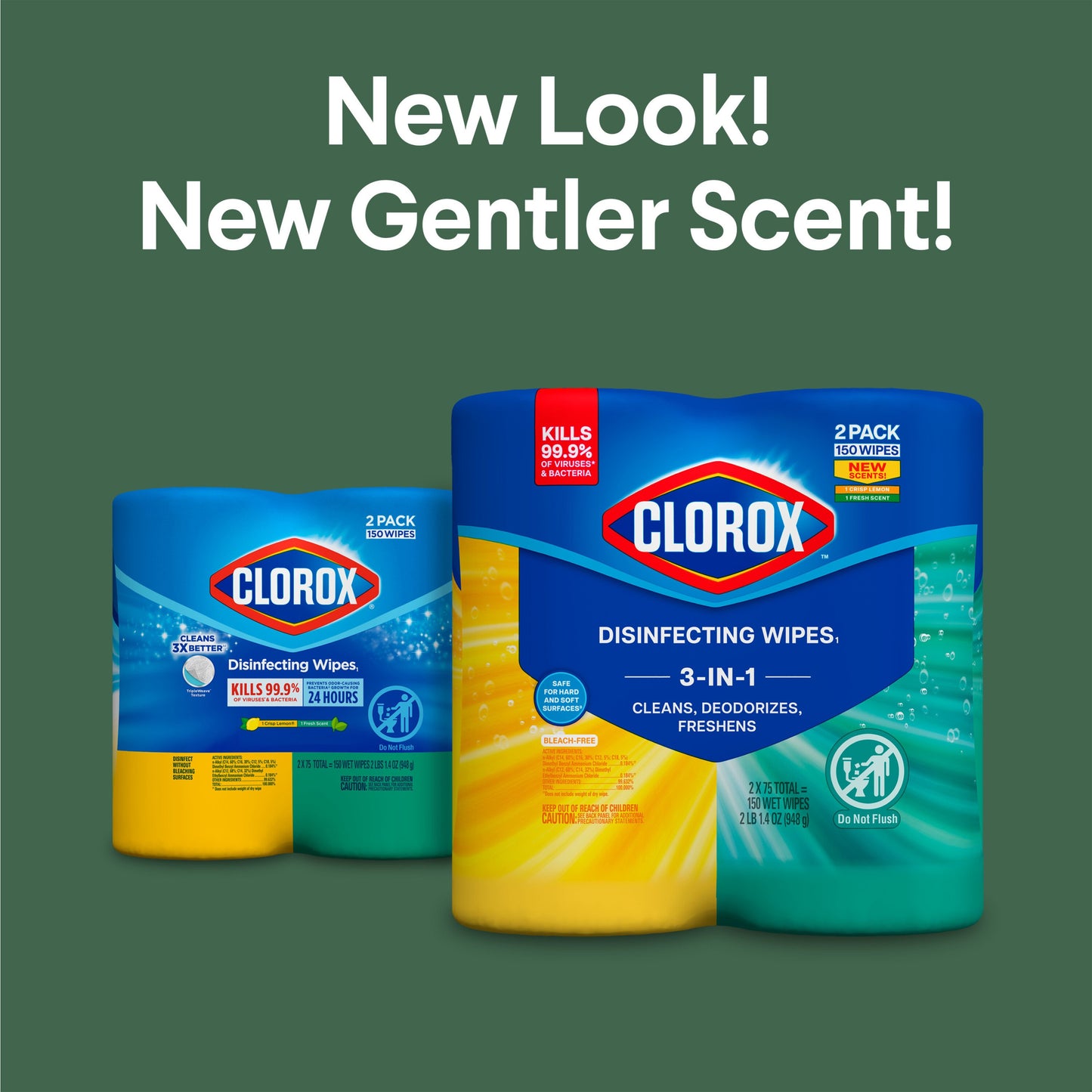 Clorox Disinfecting Bleach Free Cleaning Wipes Value 2 Pack