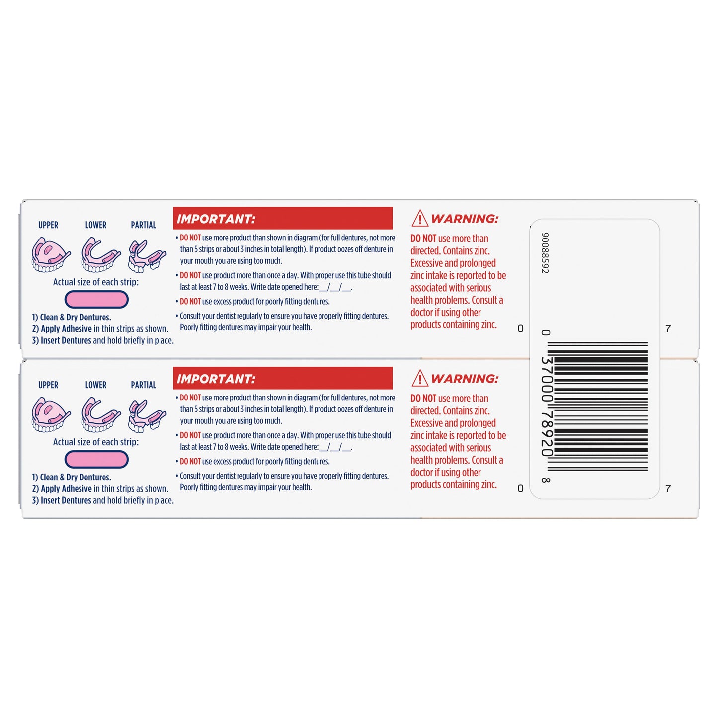 Fixodent Ultra Max Hold Denture Adhesive Cream, 2 pk