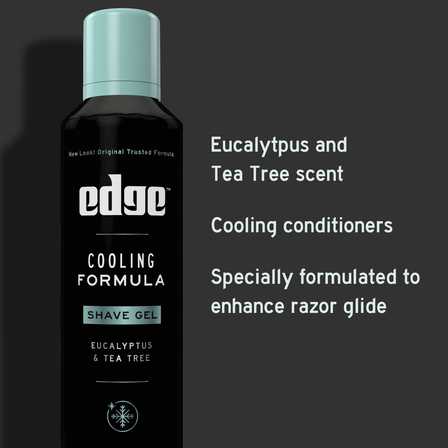 Edge Mens Cooling Shave Gel, Eucalytpus & Tea Tree Scent, Foaming Men's Shave Cream