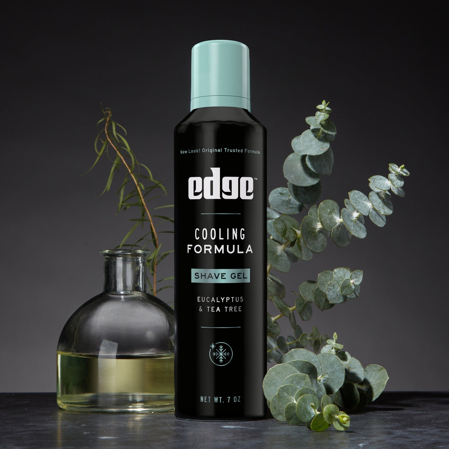 Edge Mens Cooling Shave Gel, Eucalytpus & Tea Tree Scent, Foaming Men's Shave Cream