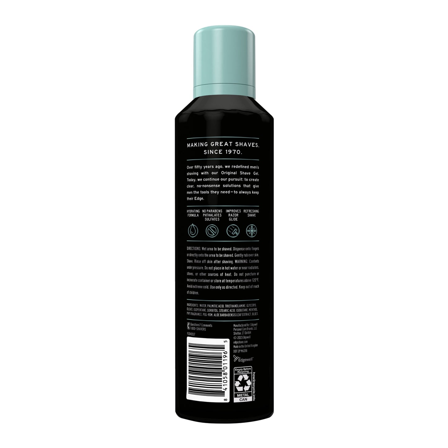 Edge Mens Cooling Shave Gel, Eucalytpus & Tea Tree Scent, Foaming Men's Shave Cream
