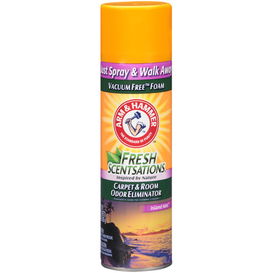 Arm & Hammer Fresh Sensations Carpet & Room Odor Eliminator Vacuum Free Foam - Island Mist
