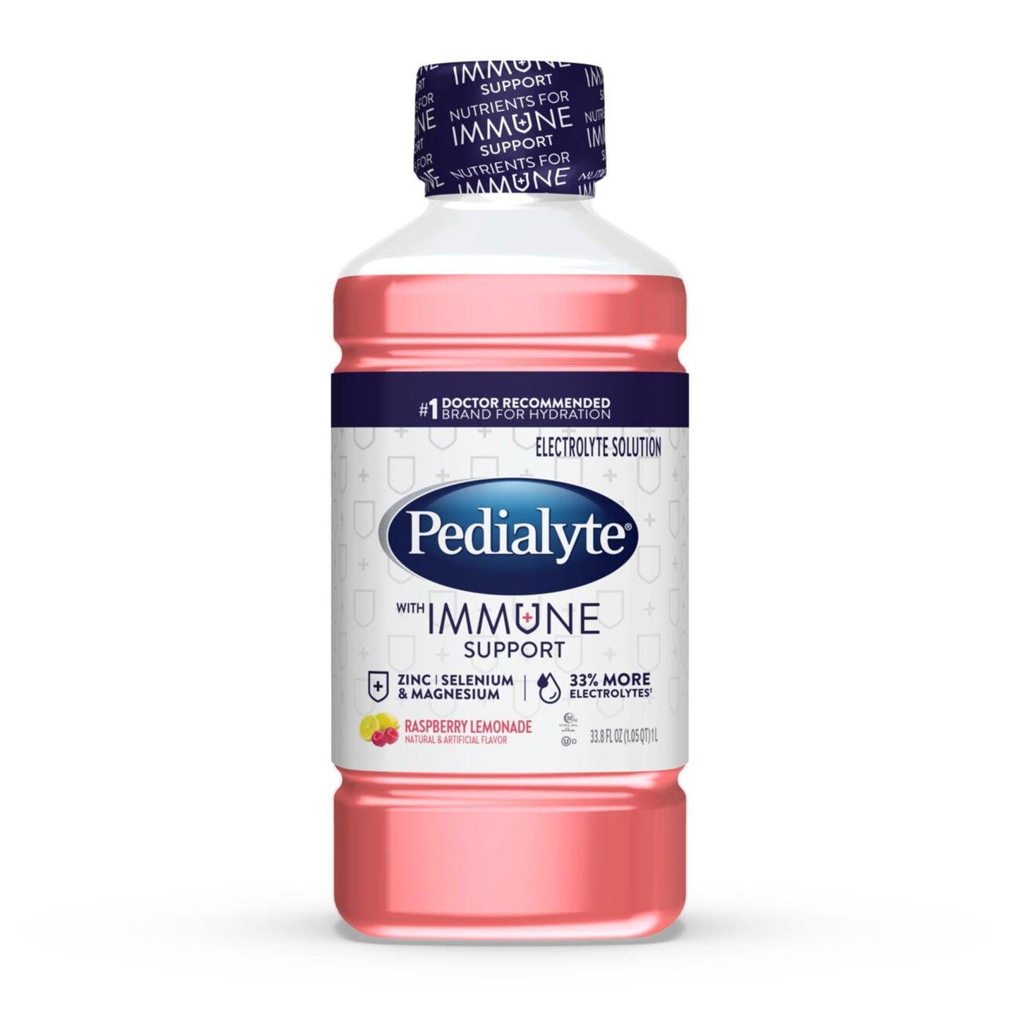 Pedialyte with Immune Support Electrolyte Solution - Raspberry Lemonade