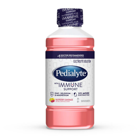 Pedialyte with Immune Support Electrolyte Solution - Raspberry Lemonade