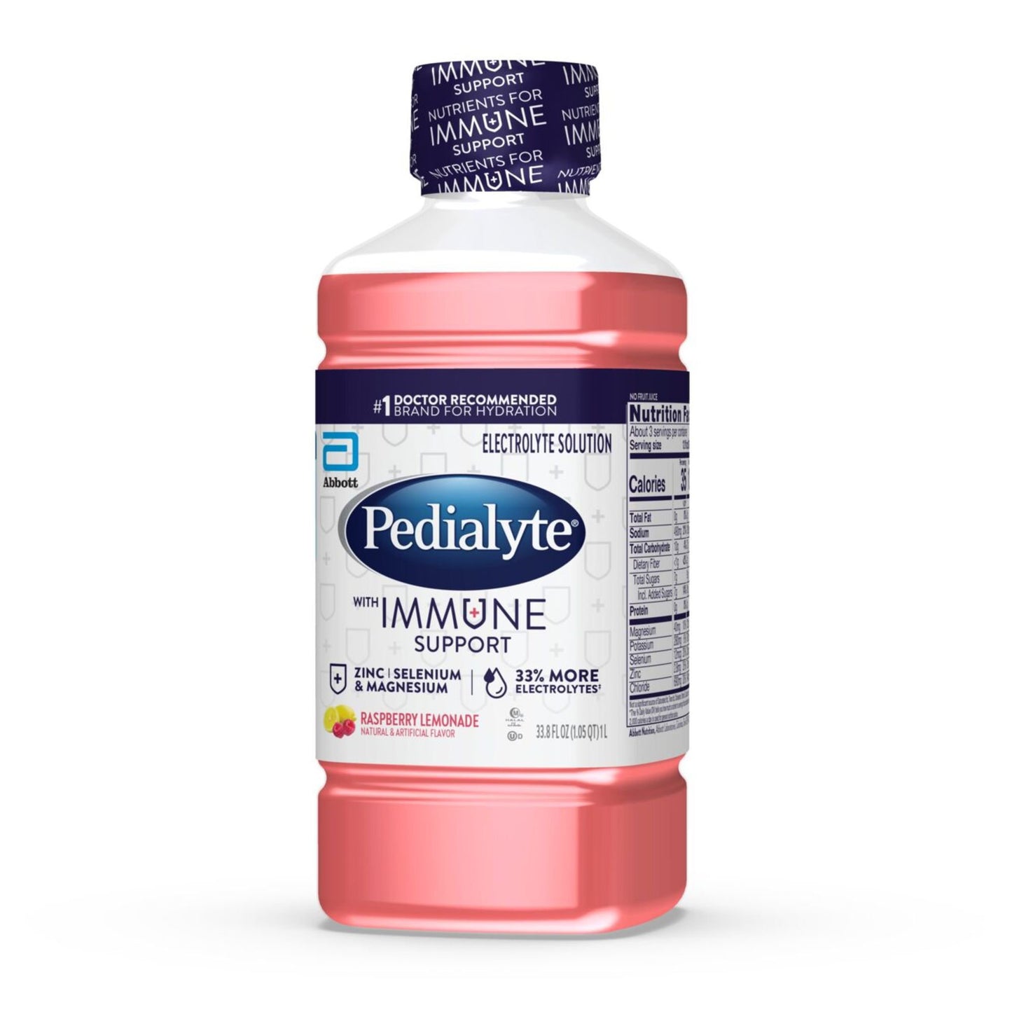Pedialyte with Immune Support Electrolyte Solution - Raspberry Lemonade