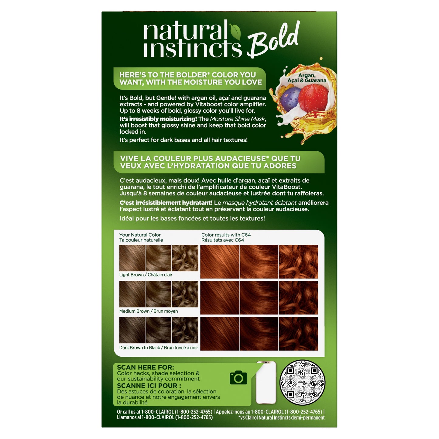 Clairol Natural Instincts Bold Permanent Hair Color - C64 Copper Sunset