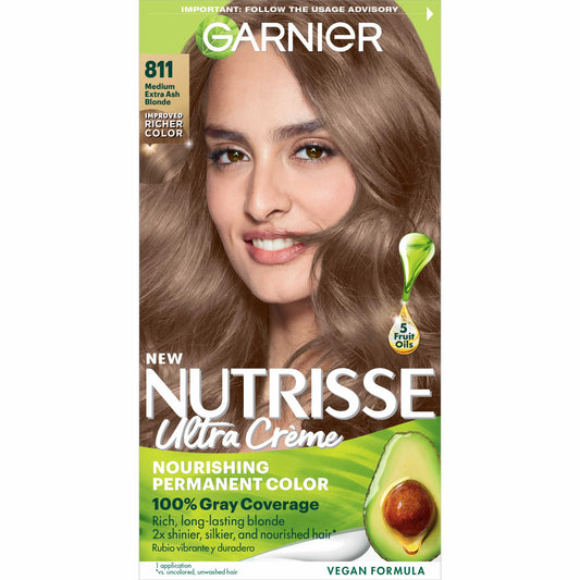 Garnier Nutrisse Ultra Crème Permanent Hair Color - 811 Medium Extra Ash Blonde
