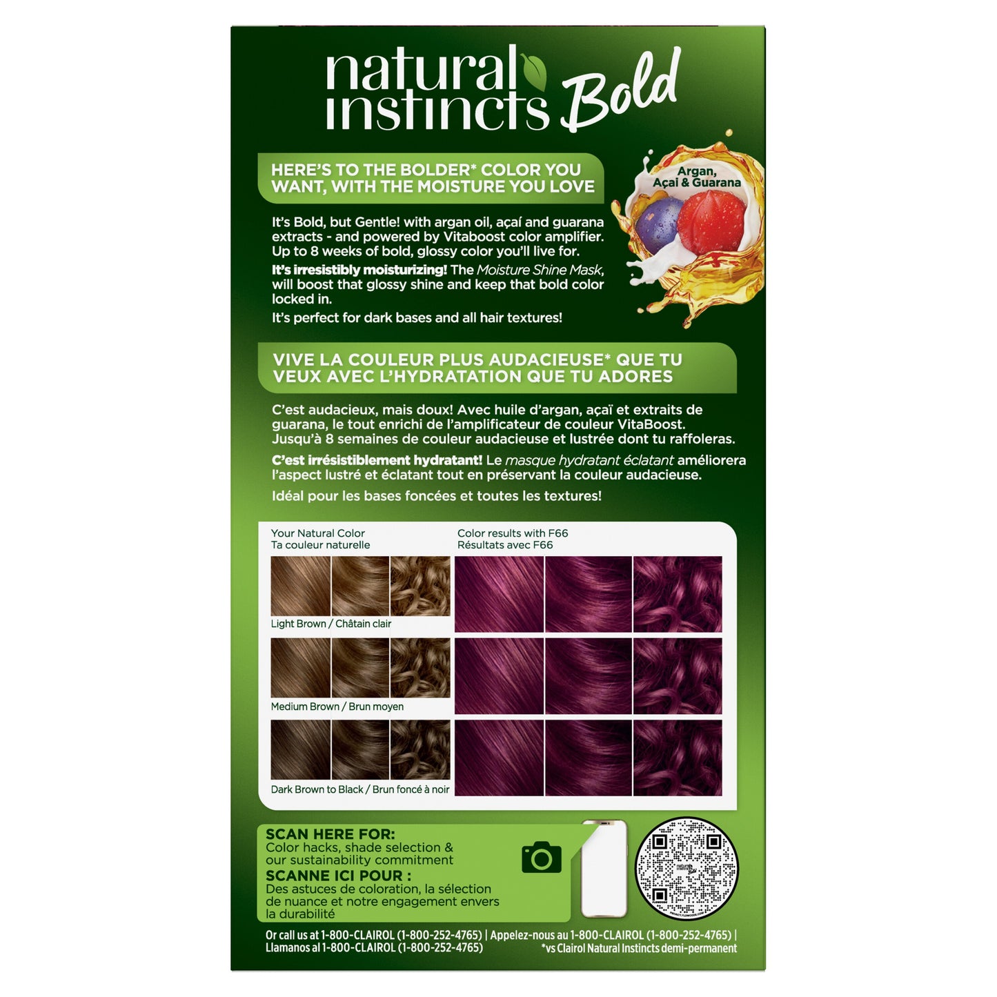 Clairol Natural Instincts Bold Permanent Hair Color - F66 Dragon Fuchsia