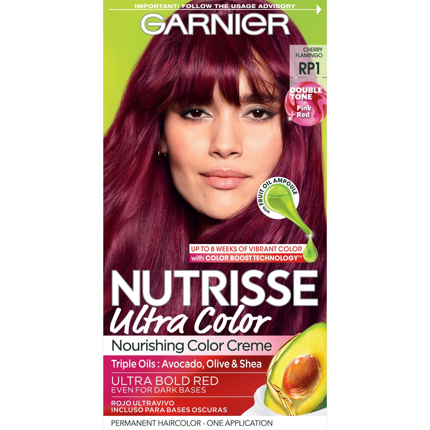 Garnier Nutrisse Ultra Color Permanent Hair Color Creme - RP1 Cherry Flamingo