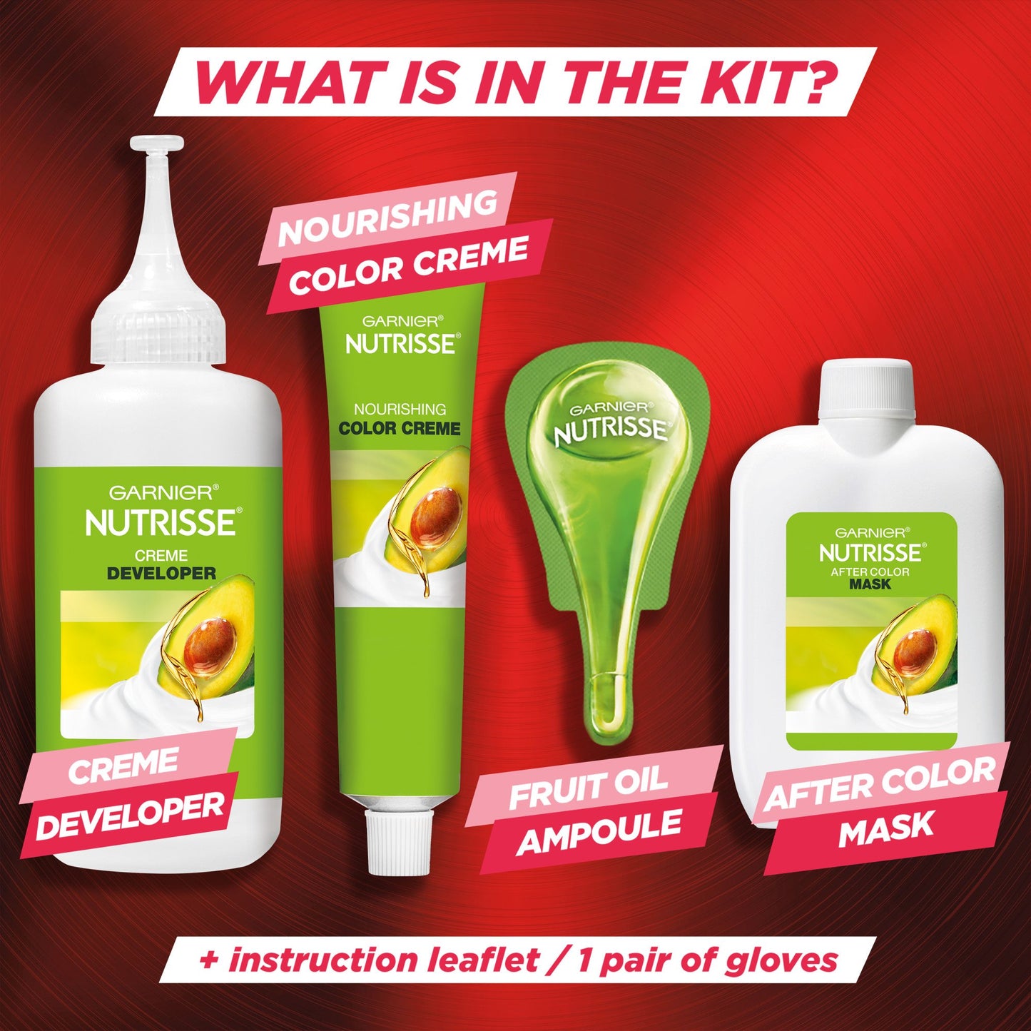 Garnier Nutrisse Ultra Color Permanent Hair Color Creme - RP1 Cherry Flamingo