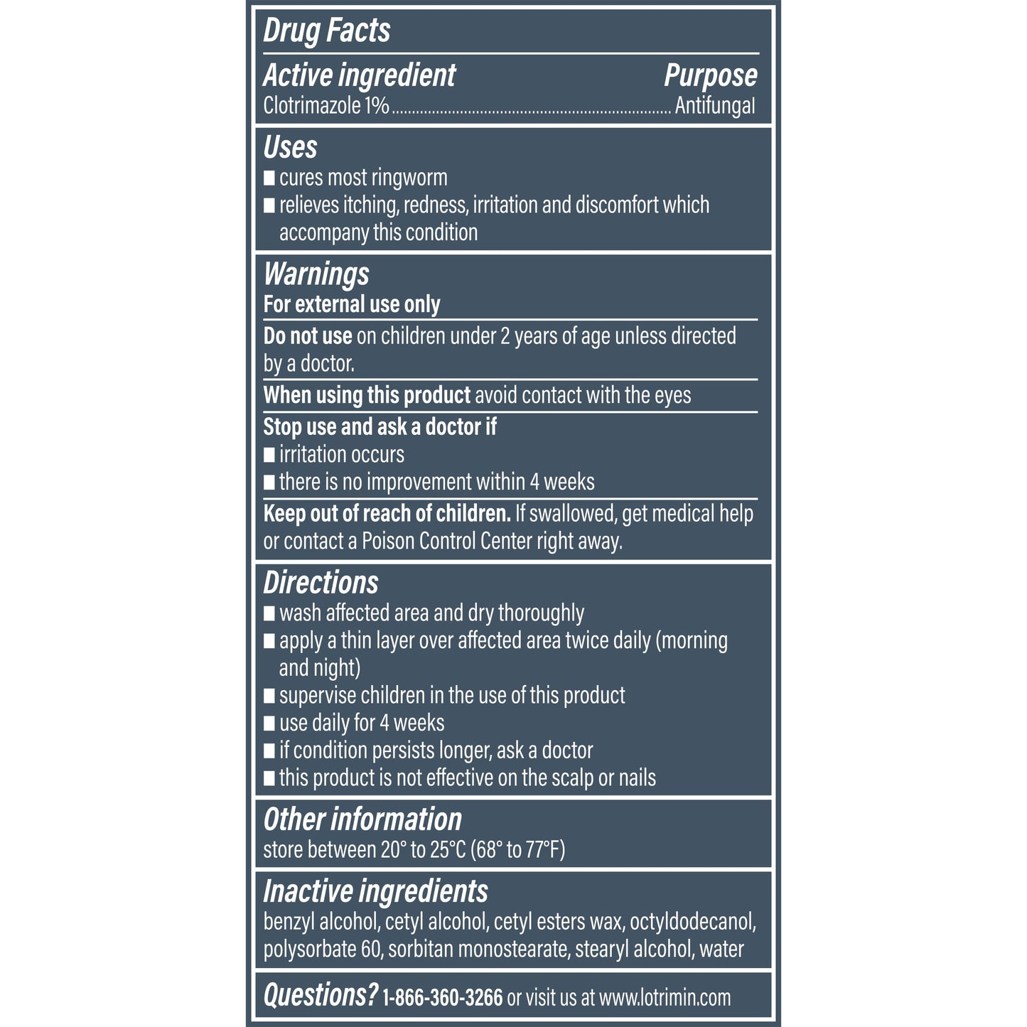 Lotrimin AF Antifungal Clotrimazole Ringworm Cream