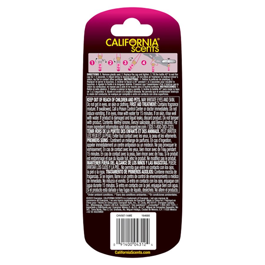 California Scents Hanging Vial Auto Air Freshener - Coronado Cherry