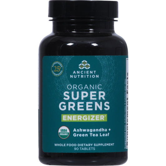 Ancient Nutrition Organic Super Greens Energizer Tablets