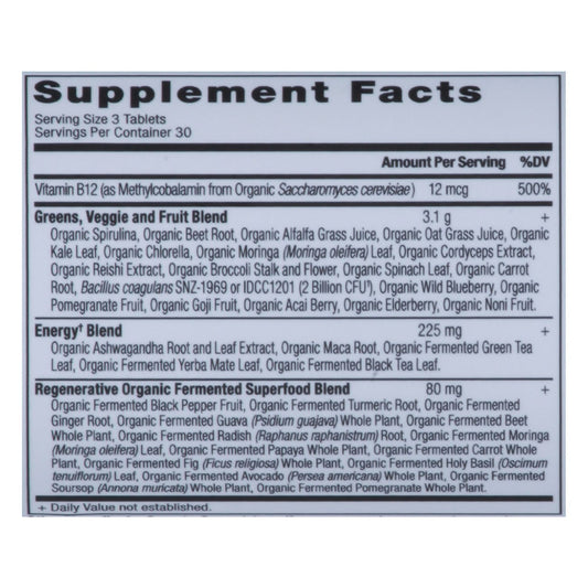 Ancient Nutrition Organic Super Greens Energizer Tablets