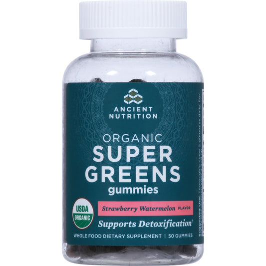 Ancient Nutrition Organic Super Greens Gummies - Strawberry Watermelon