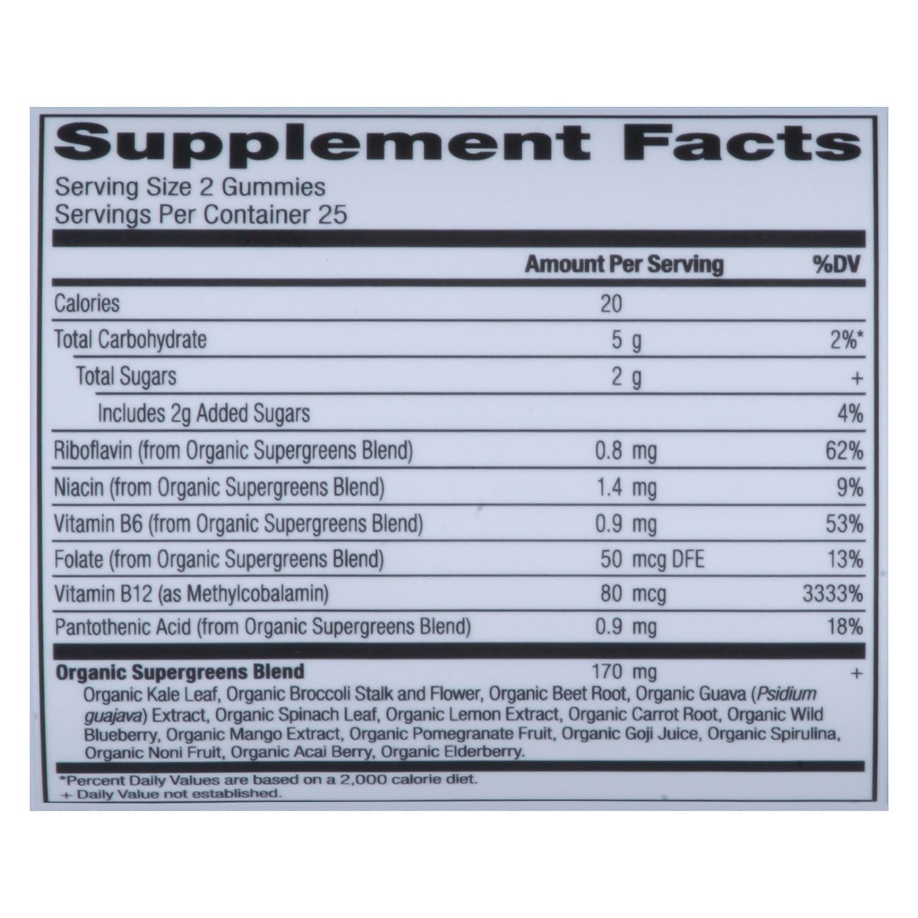Ancient Nutrition Organic Super Greens Gummies - Strawberry Watermelon