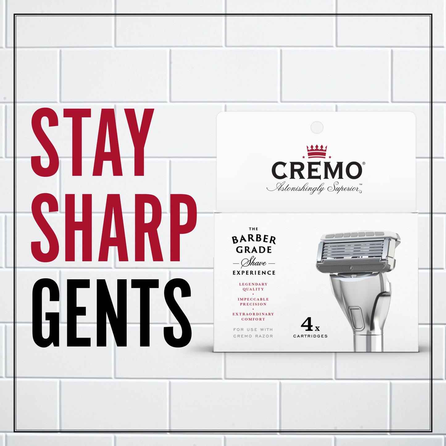 Cremo Barber Grade Durable Steel Razor Blade Refills