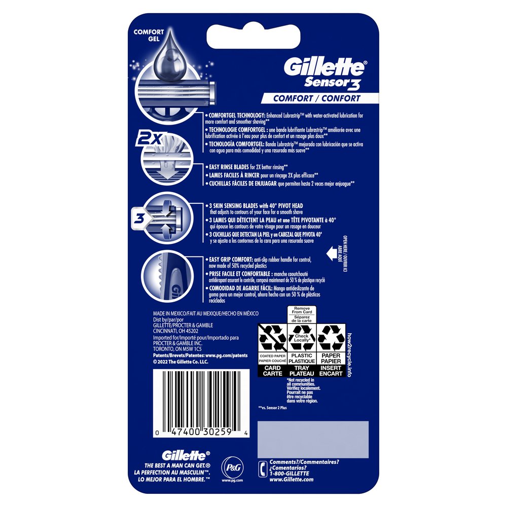 Gillette Sensor3 Men's Disposable Razors