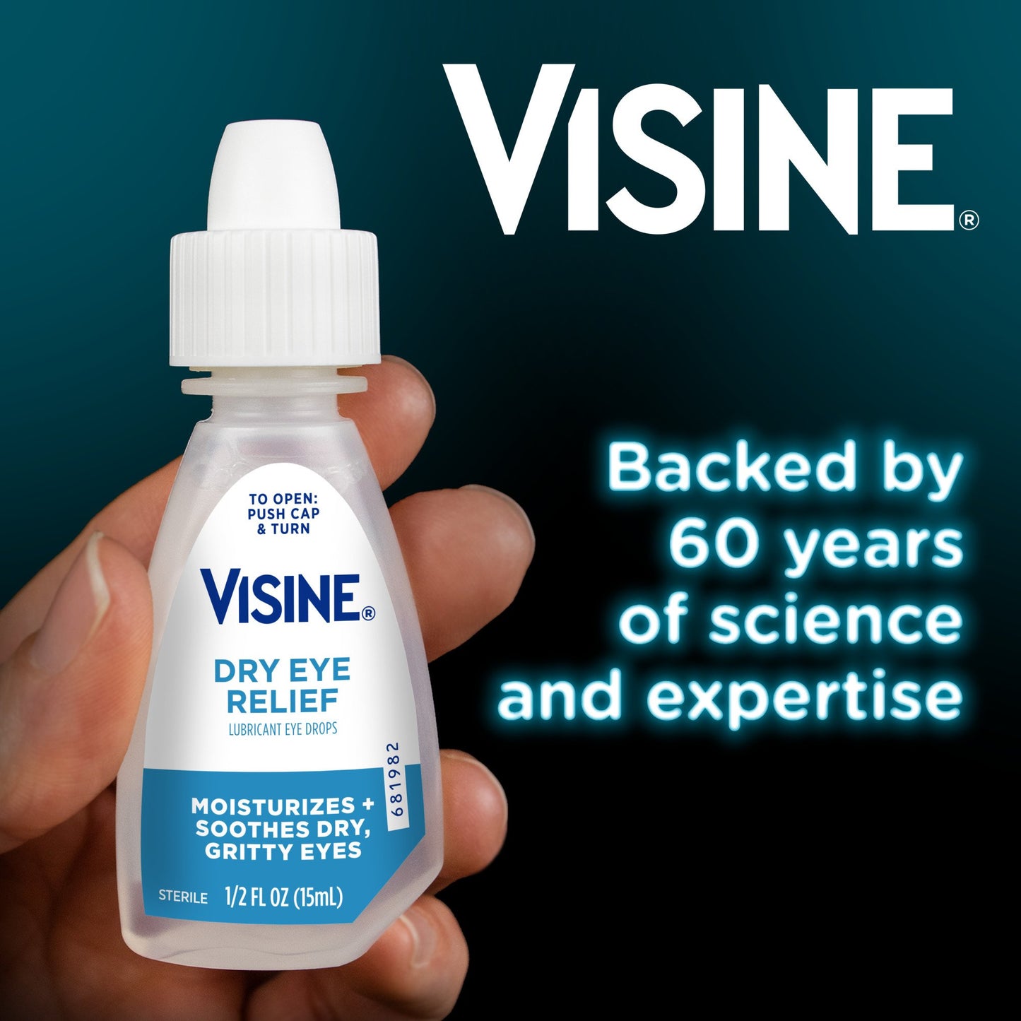 Visine Dry Eye Relief Lubricant Eye Drops, Twin Pack