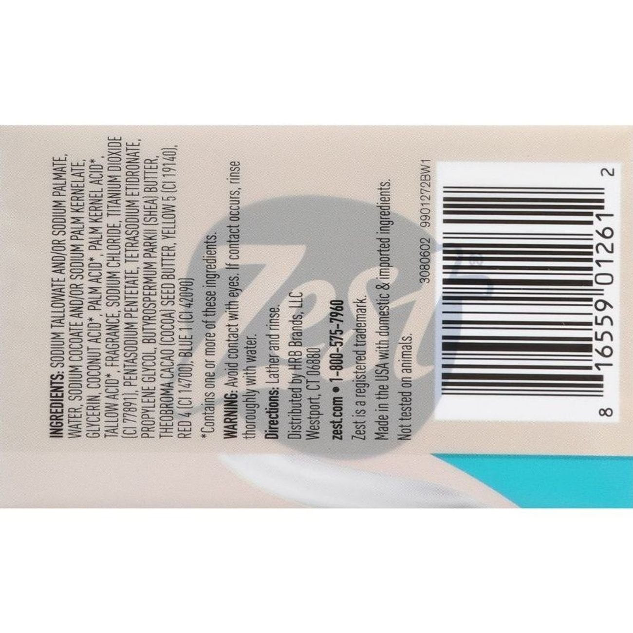 Zest Moisturizing Bar Soap - Cocoa Butter & Shea