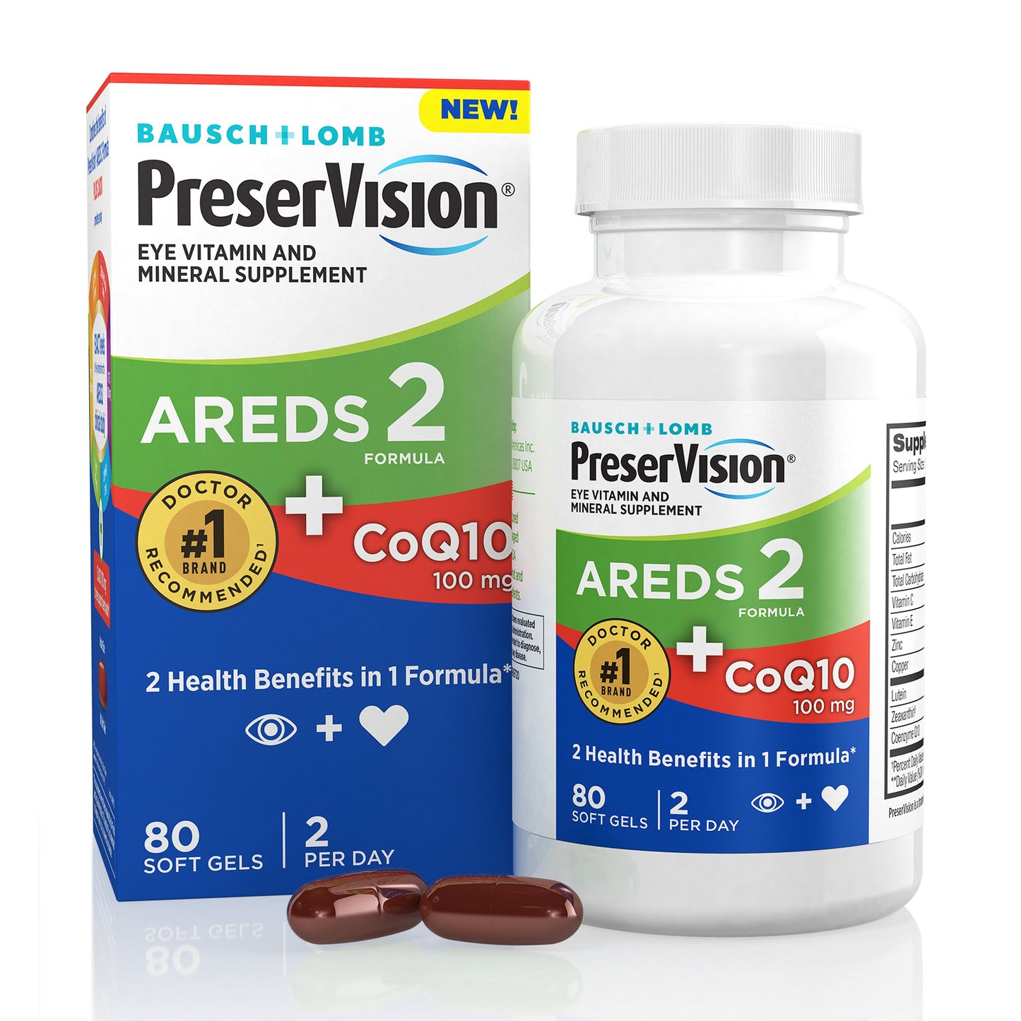 PreserVision AREDS 2 Formula + CoQ10 Vitamin & Mineral Supplement