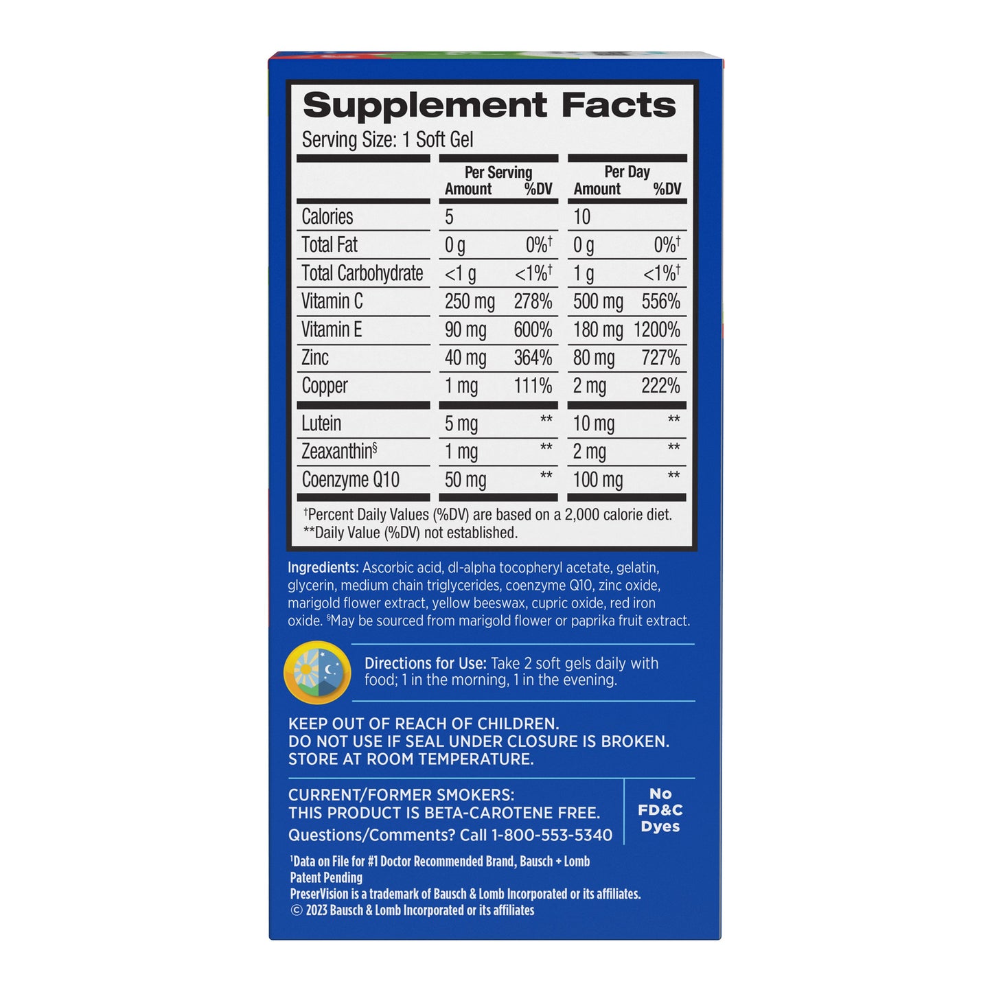 PreserVision AREDS 2 Formula + CoQ10 Vitamin & Mineral Supplement