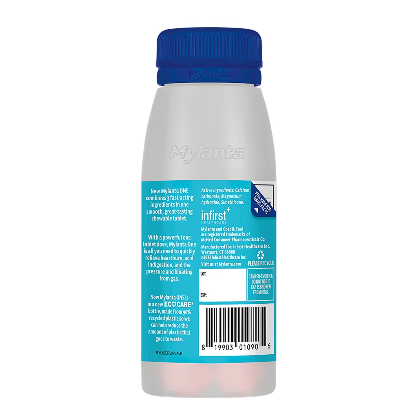 Mylanta One Antacid & Anti-Gas Chewable Tablets - Berry Ginger