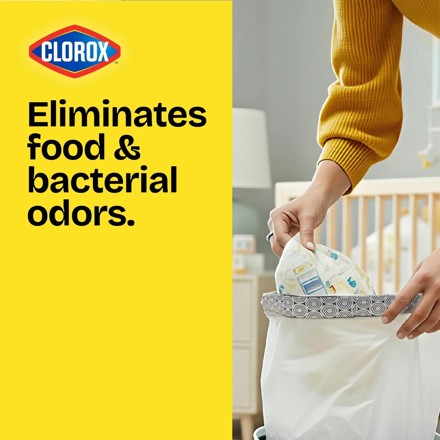Glad Small Drawstring Trash Bags with Clorox, 4 Gallon - Lemon Fresh Bleach Scent