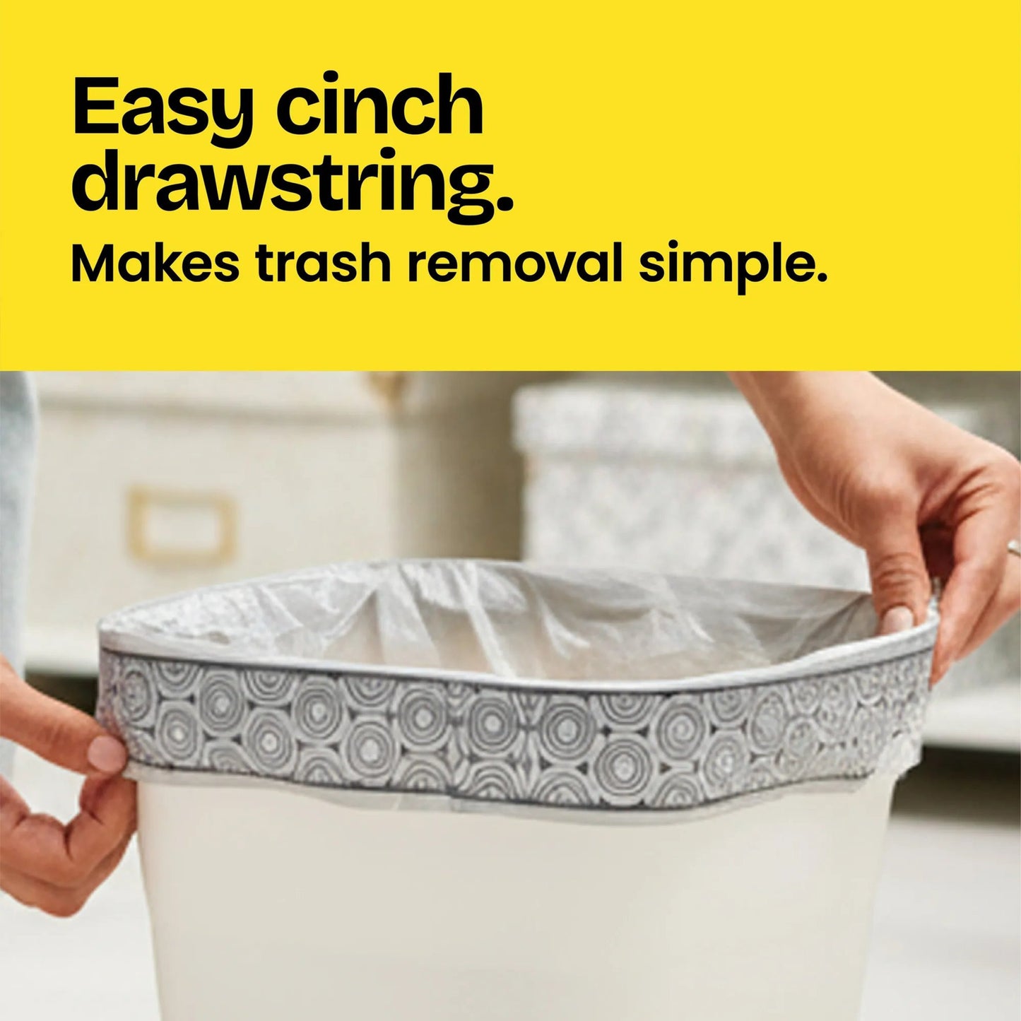 Glad Small Drawstring Trash Bags with Clorox, 4 Gallon - Lemon Fresh Bleach Scent