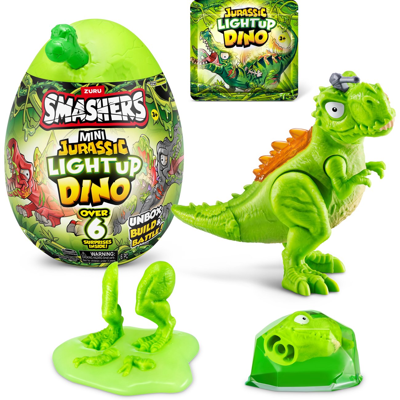 Zuru Smashers Mini Jurassic Light Up Dino Egg