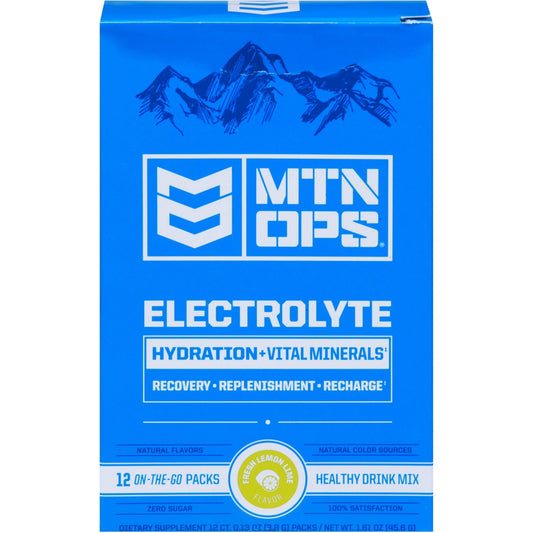 MTN OPS Electrolyte Drink Mix On-The-Go Packs - Fresh Lemon Lime
