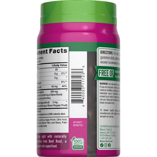 Nature's Truth Beet Root Gummies - Strawberry Flavor