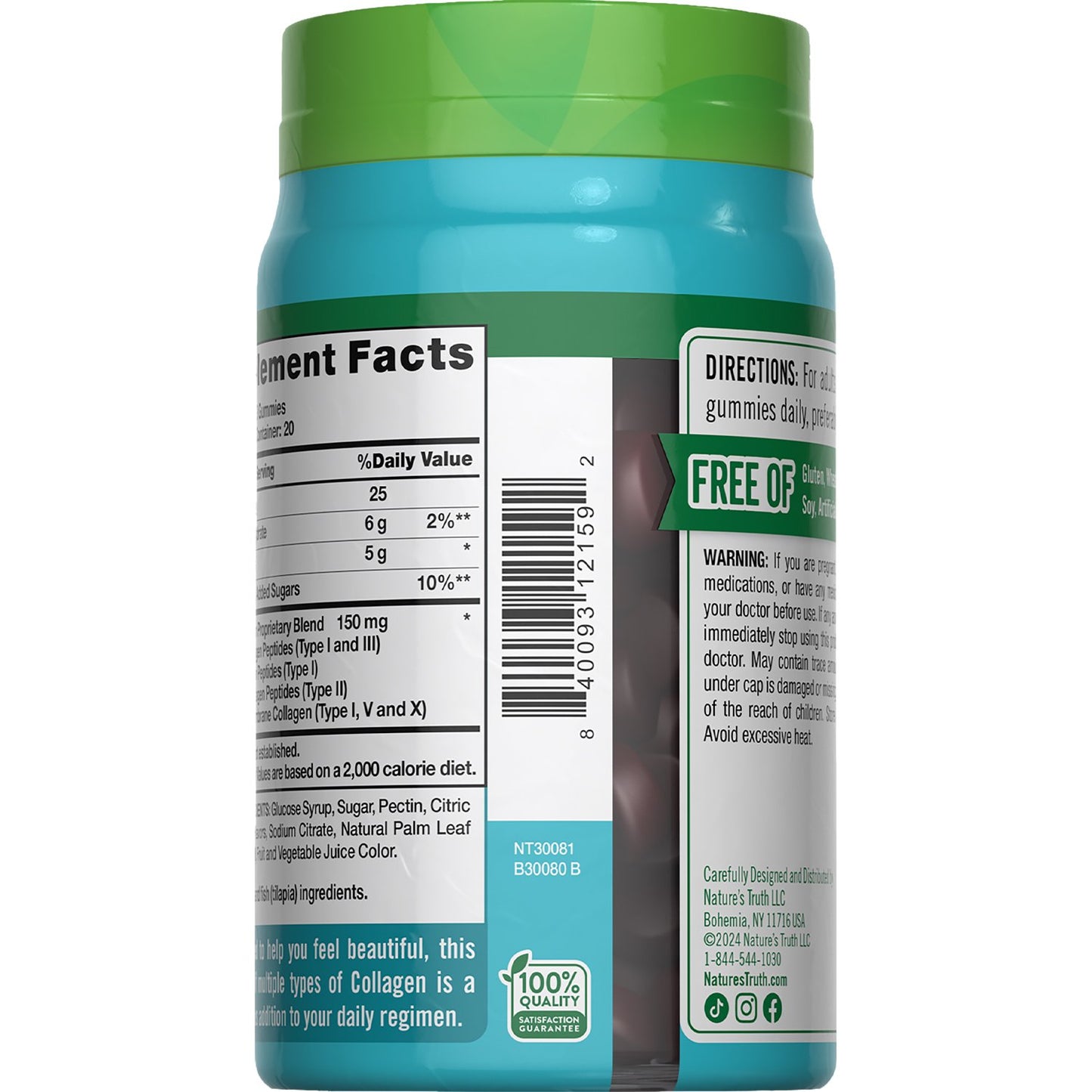 Nature's Truth Multi Collagen Peptides Gummies - Mixed Fruit