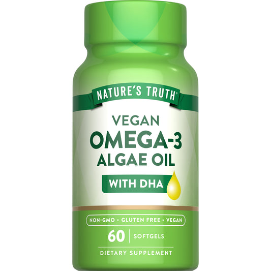 Nature's Truth Vegan Omega-3 Algae Oil & DHA Softgels