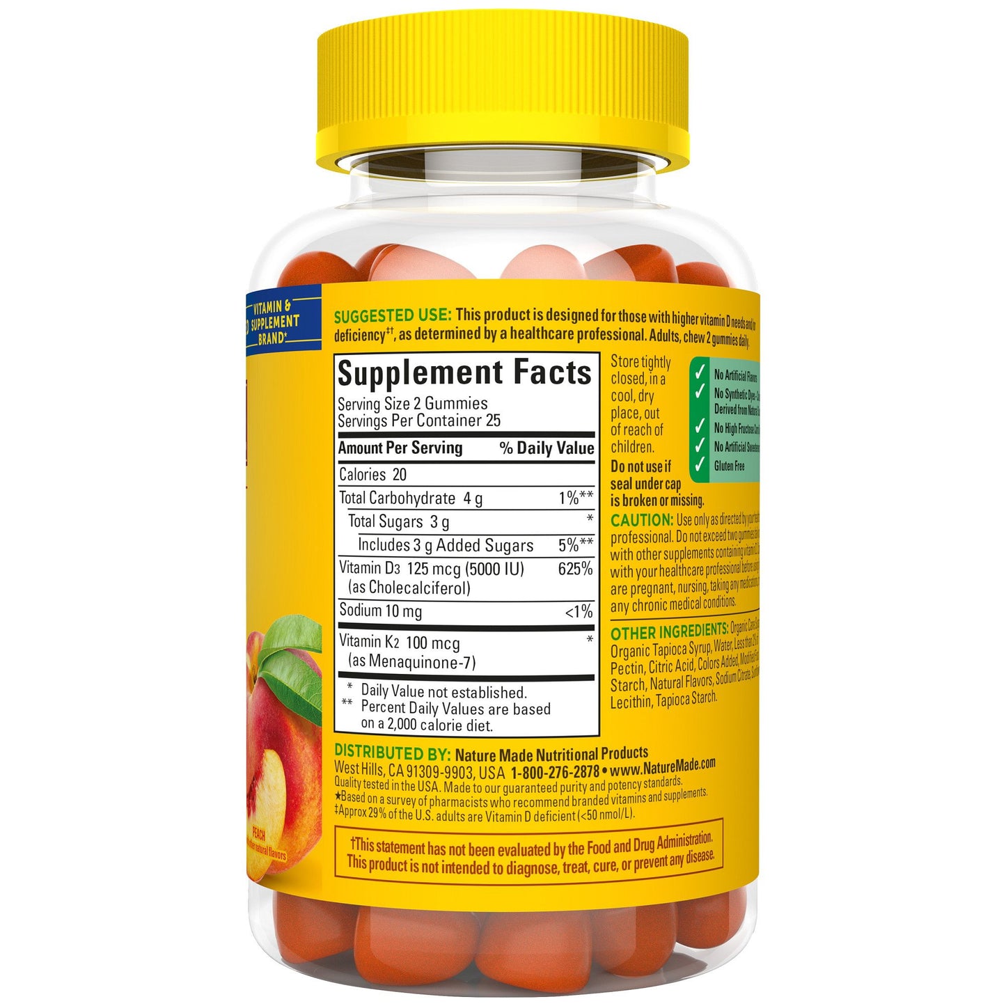 Nature Made Vitamin D3 + K2 Gummies