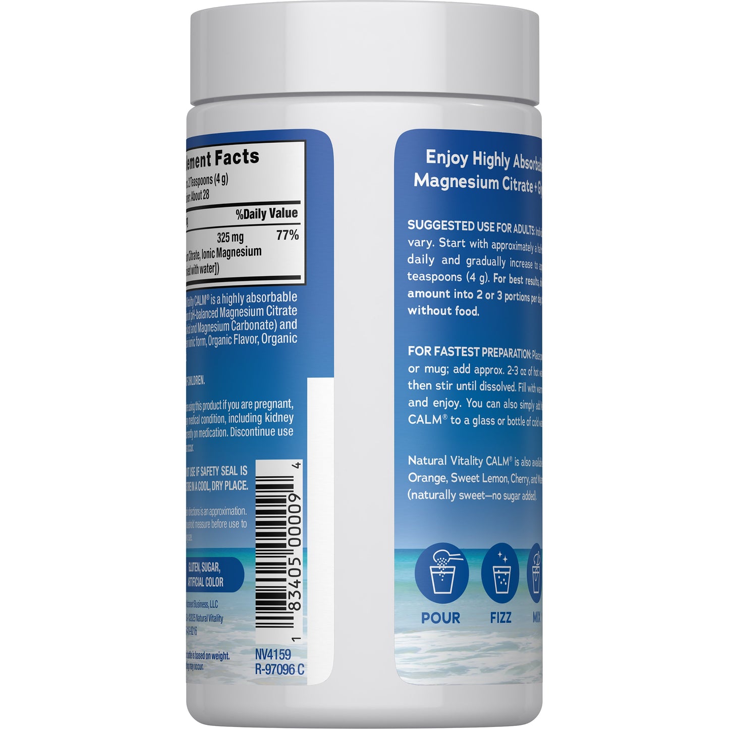 Natural Vitality Calm Magnesium Drink Mix - Raspberry-Lemon