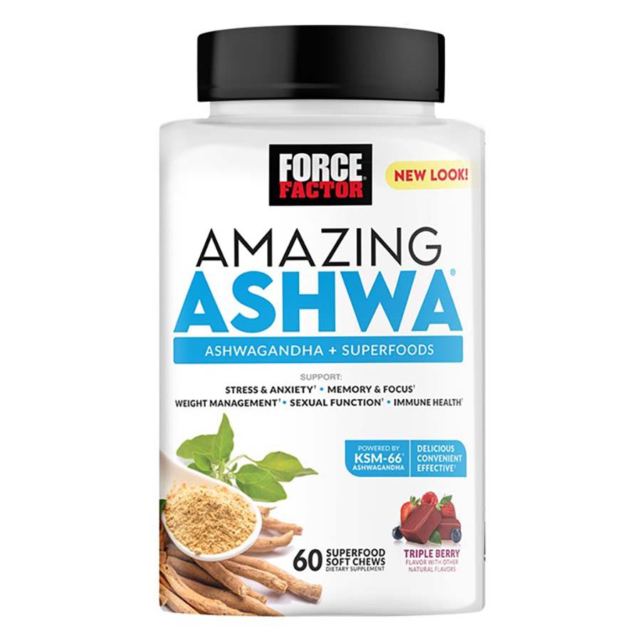 Force Factor Amazing Ashwa Ashwagandha Soft Chews - Triple Berry