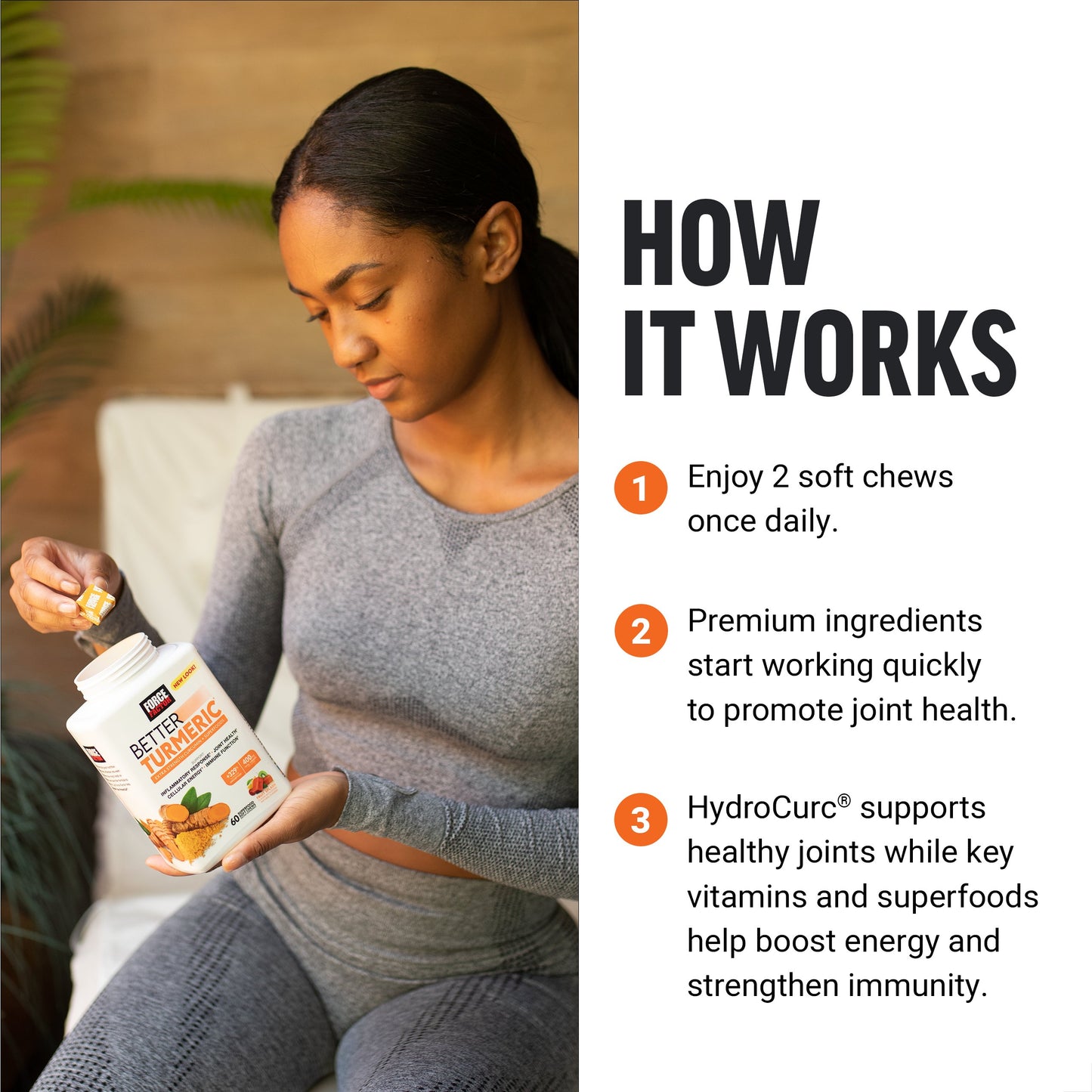 Force Factor Better Turmeric Soft Chews - Fruit Splash