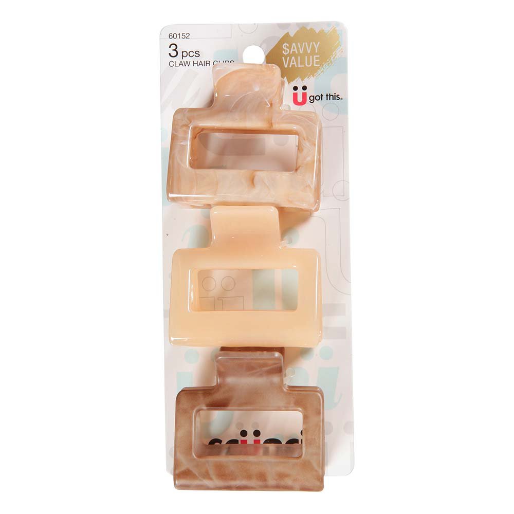 Scunci Open Cut Claw Hair Clips