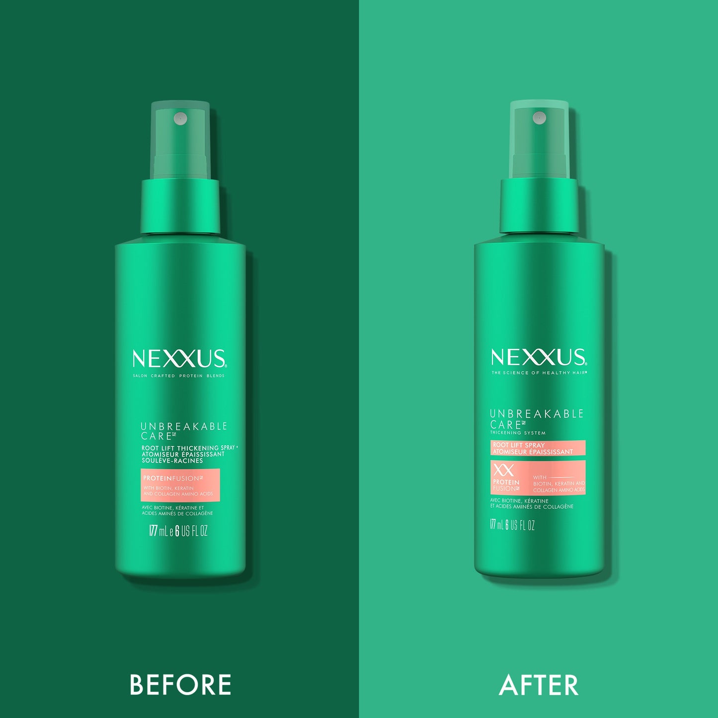 Nexxus Unbreakable Care Root Lift Hair Thickening Spray with Keratin, Collagen, Biotin