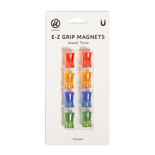 U Brands E-Z Grip Magnets - Jewel Tone