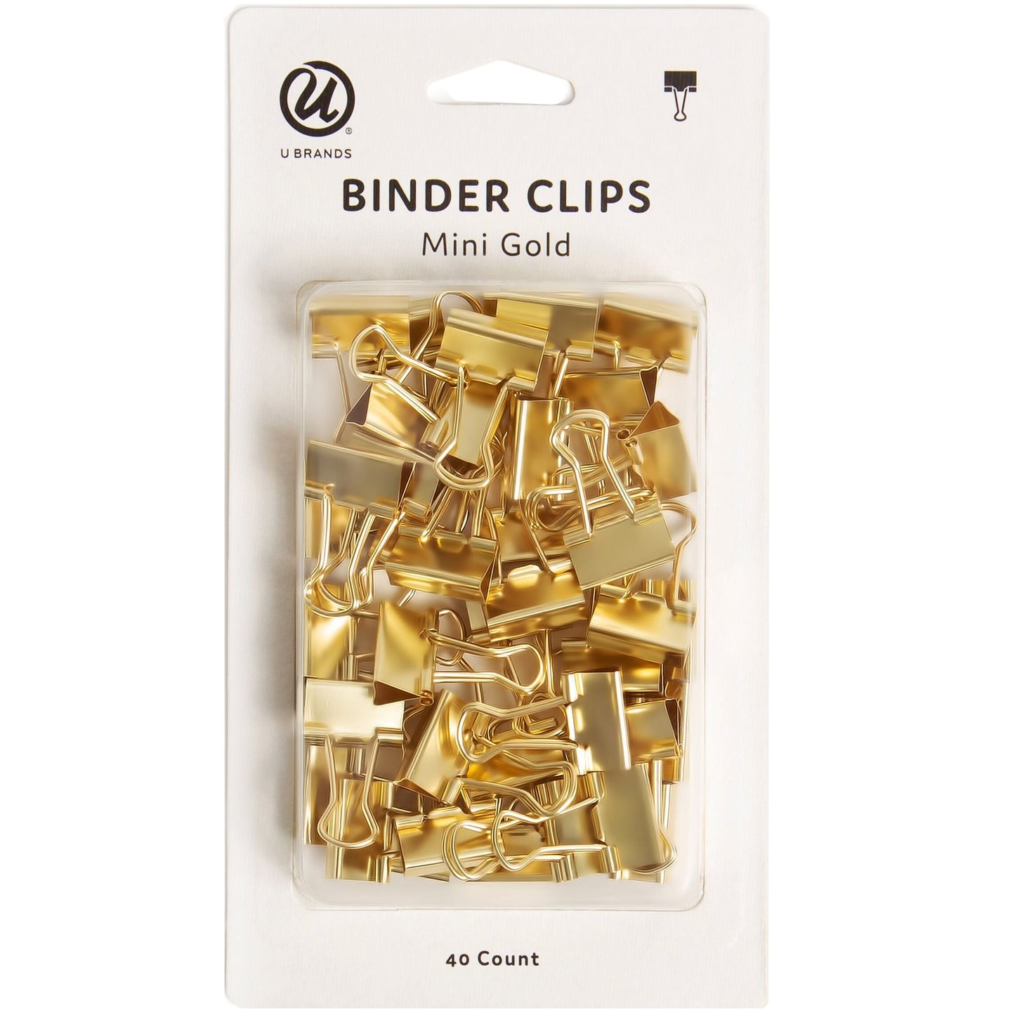 U Brands Mini Binder Clips - Gold