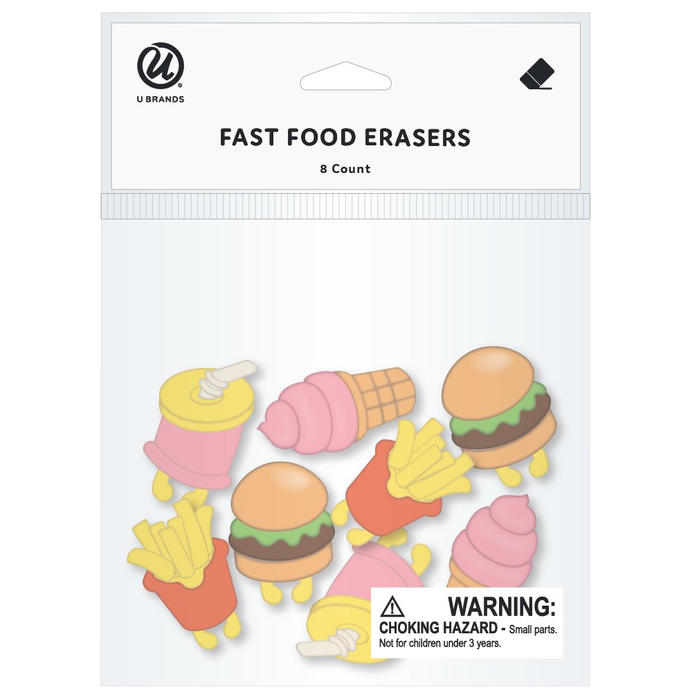 U Brands Fast Food Erasers